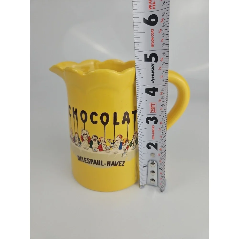 Chocolat Delespaul French Advertising‎ Small Pitcher Yellow France